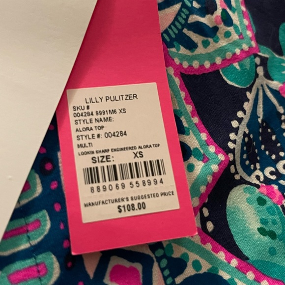 Lilly Pulitzer Top/ Lookin Sharp Engineered Alora Top - Picture 7 of 11